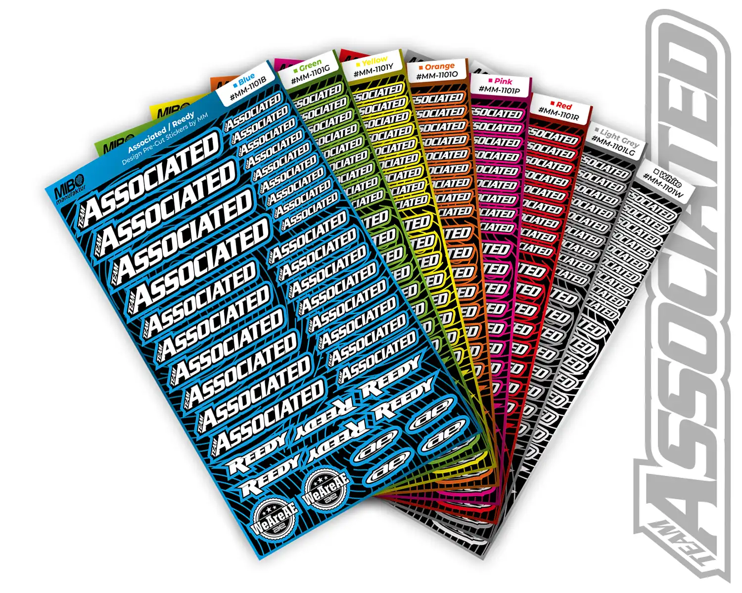Associated/Reedy Design Pre-Cut Stickers by MM (8 Color Options, 39 ...