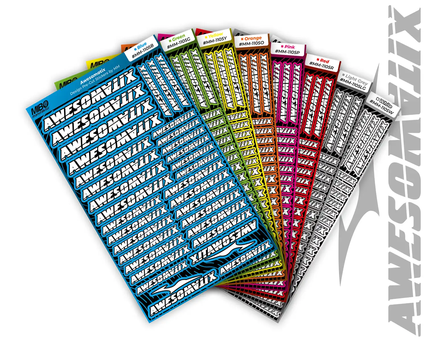 Awesomatix Design Pre-Cut Stickers by MM (8 Color Options, 33 Stickers ...