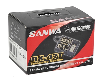 Sanwa RX-47T (2.4GHz, 4-Channel, FHSS-4) Telemetry Receiver