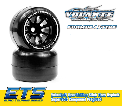 Volante F1 Rear Rubber Slick Tires Asphalt Super Soft Compound Preglued (Pink·2pcs)