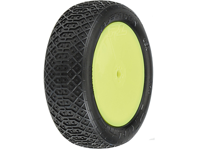 Pro-Line Electron MC 2WD Front 2.2" 1/10 Buggy Tires Mounted on 12mm Yellow Velocity Wheels (2pcs)