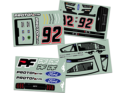 PROTOform 2022 Nascar Cup Series Ford Mustang 1/7 Clear Body