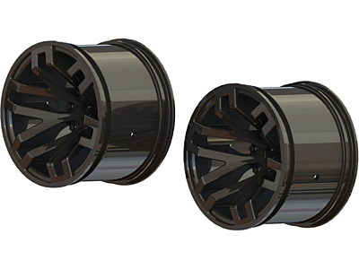 Arrma MT 2.8" 14mm Hex Wheel (Black Chrome, 2pcs)