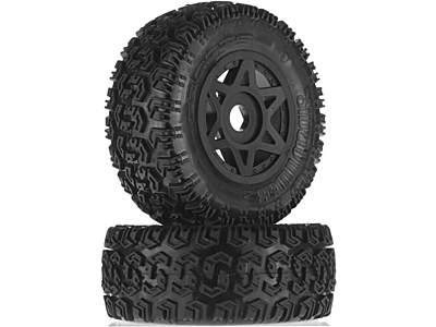 Arrma dBoots Sidewinder Glued Tire Set (Black, 2pcs)