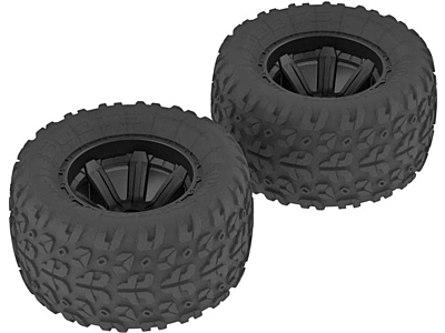 Arrma Copperhead MT Glued Tire Set (Black, 2pcs)