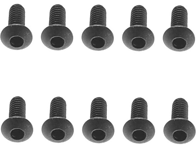 Axial Hex Socket Button Head Screw M2.6x6mm (Black, 10pcs)