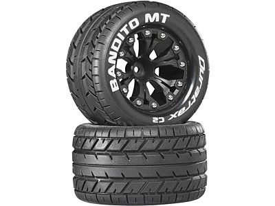 Duratrax Bandito MT 2.8" Mounted 1/2" Offset C2 Tires (Black, 2pcs)