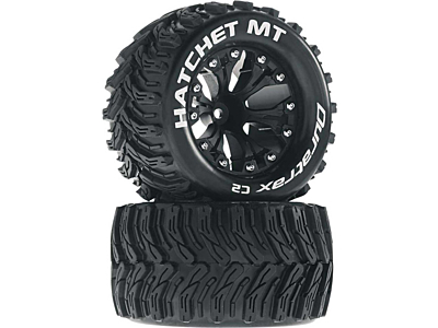 Duratrax Hatchet MT 2.8" Mounted Offset Tires (Black, 2pcs)
