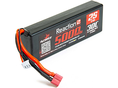 Dynamite 5000mAh 7.4V 2S 30C Reaction 2.0 Hardcase LiPo Battery (Deans)