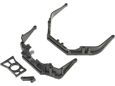Losi LST 3XL-E Front/Rear Chassis Brace Set and Diff Retainer Ring
