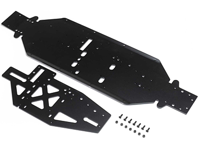 Losi DBXL 2.0 Chassis with Brace Plate 4mm (Black)