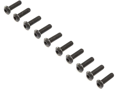 Losi Button Head Screws Steel Oxide M4 x 14mm (Black, 10pcs)