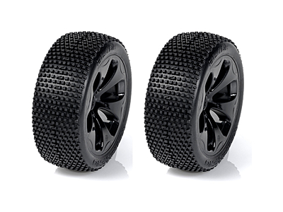Medial Pro Racing Front Tires Mounted on Black Rims Blade M4 Super Soft (2pcs)