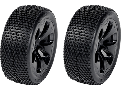 Medial Pro Racing Tires Mounted on Black Rims Blade M3 Soft (2pcs)