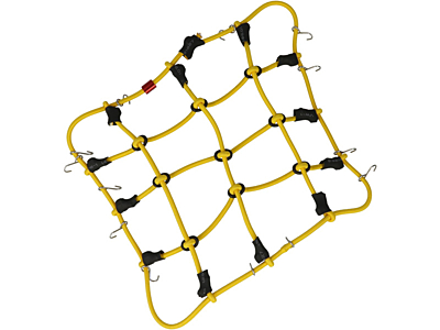 Robitronic Luggage Net With Hooks 150x120mm (Yellow)