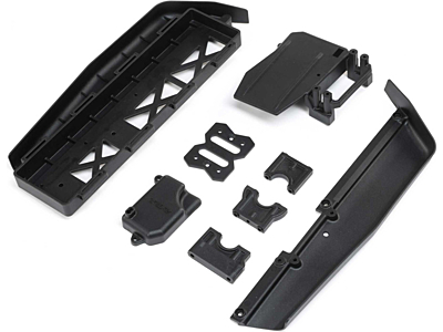 TLR Battery Tray, Center Diff & Servo Mount
