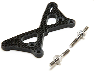 TLR Carbon Front Tower +2mm w/Ti Standoffs