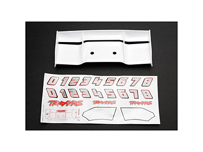 Traxxas Revo Wing with Decal Sheet (White)