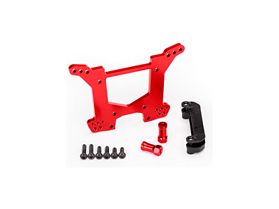 Traxxas Aluminum Rear Shock Tower with Body Mount Bracket (Red)