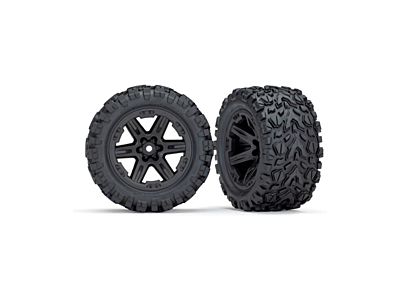 Traxxas 2WD Rear Talon Extreme Tires & RXT Wheels 2.8" (Black, 2pcs)