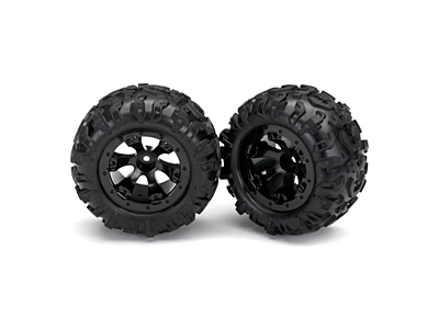 Traxxas Canyon AT Assembled Tires & Wheels 2.2" Geode Black, Beadlock (2pcs)