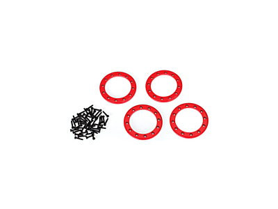 Traxxas 1.9" Aluminum Beadlock Rings (Red, 4pcs)