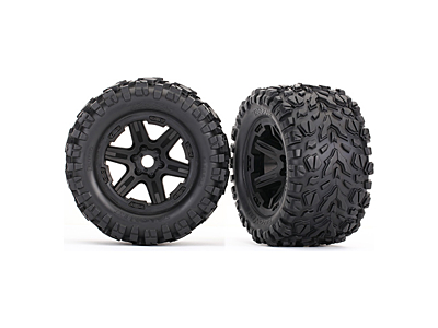 Traxxas Talon EXT Tires & Wheels 3.8" (Black, 2pcs)