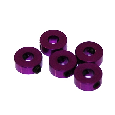 Ultimate Racing 4mm Alu Stoppers (Purple, 5pcs)