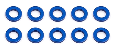Associated Ballstud Aluminum Washers, 5.5x3.0x1.0mm (10pcs·Blue)