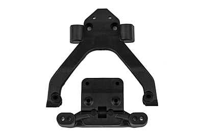 Associated RC10B6.4 Front Top Plate and Ballstud Mount Angled