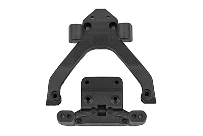 Associated RC10B6.4 FT Front Top Carbon Plate and Ballstud Mount Angled