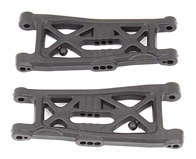 Associated RC10B6 FT Front Suspension Arms, gull wing, carbon fiber