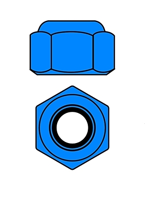 Corally Aluminium Nylstop Nut M2 (Blue·10pcs)