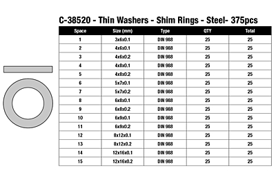 Corally Shim Ring Set (375pcs)