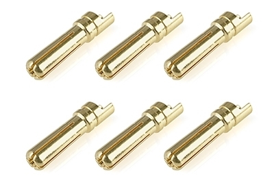 Corally Bullit Connector 5.0mm - Male - Solid Type - Wire Straight (6pcs)
