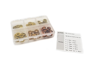 Hobbytech Washer and Nut Box Set (Gold Anodized, 60pcs)