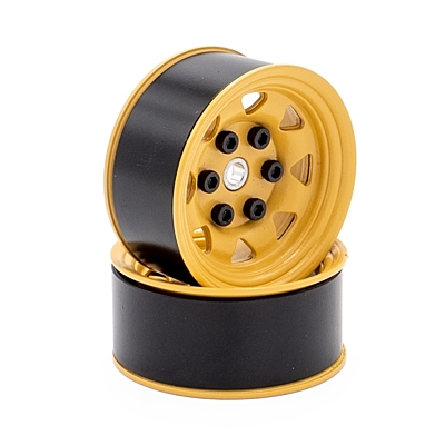 Hobbytech 1.55" Metal Wheel Hub (Yellow, 2pcs)