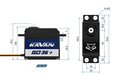 Kavan GO-36 Plus (0.14s/3.4kg/6.0V) Analog Servo