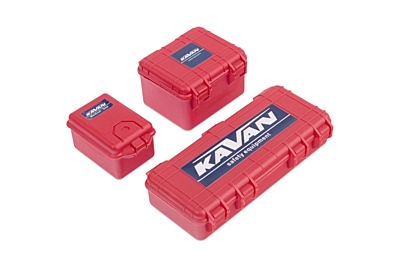 Kavan Set Kunststoffboxen für RC-Crawler 1/10 (Rot)