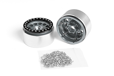 Kavan 1.9'' Aluminum Beadlock Rims for 1/10 Crawler (Silver, 2pcs)
