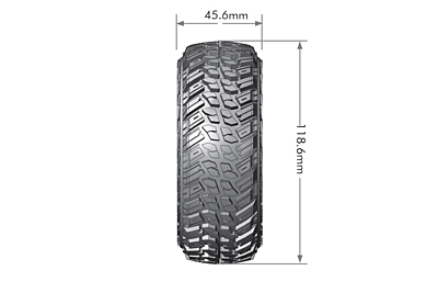 Louise CR-Griffin Pre-Glued 1.9 Crawler Tires Chrome Rims (2pcs)