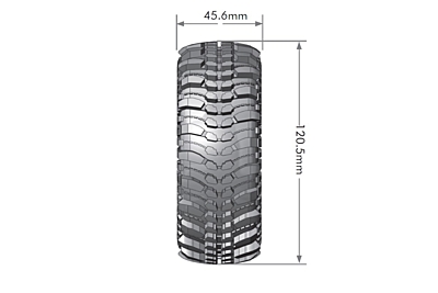 Louise CR-Champ Pre-Glued 1.9 Crawler Tires Chrome Rims (2pcs)