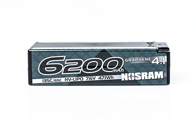 Nosram Graphene-4.1 LCG Stock Spec 6200mAh 7.6V 2S 135C/65C HV LiPo