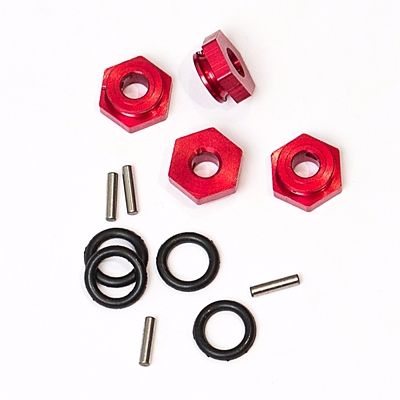 Hobbytech Aluminium Wheel Adaptators F/R With O-rings Set