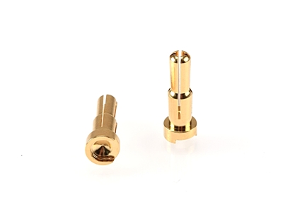 Ruddog 4/5mm Dual Bullet Gold Plug Male (2pcs)