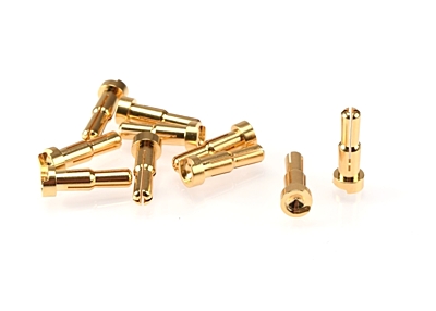 Ruddog 4/5mm Dual Bullet Gold Plug Male (10pcs)