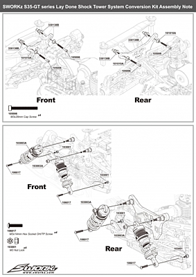 SWORKz Front & Rear Absorber Position Conversion Kit 