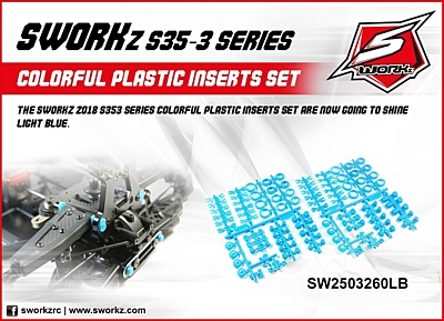 SWORKz Colorful Plastic Inserts (Blue, 2 Sets)
