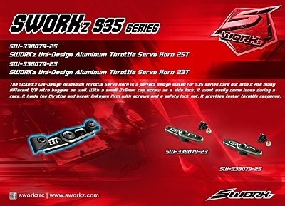 SWORKz Uni-Design Aluminium Throttle Servo Horn 25T