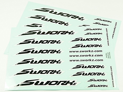 SWORKz Speed Logo Sticker PushBar (Black, 2pcs)